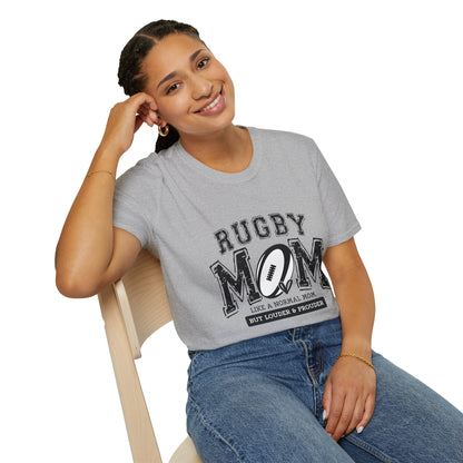 Rugby Mom T-Shirt — Distressed Football Design, Perfect Gift for Rugby Mothers
